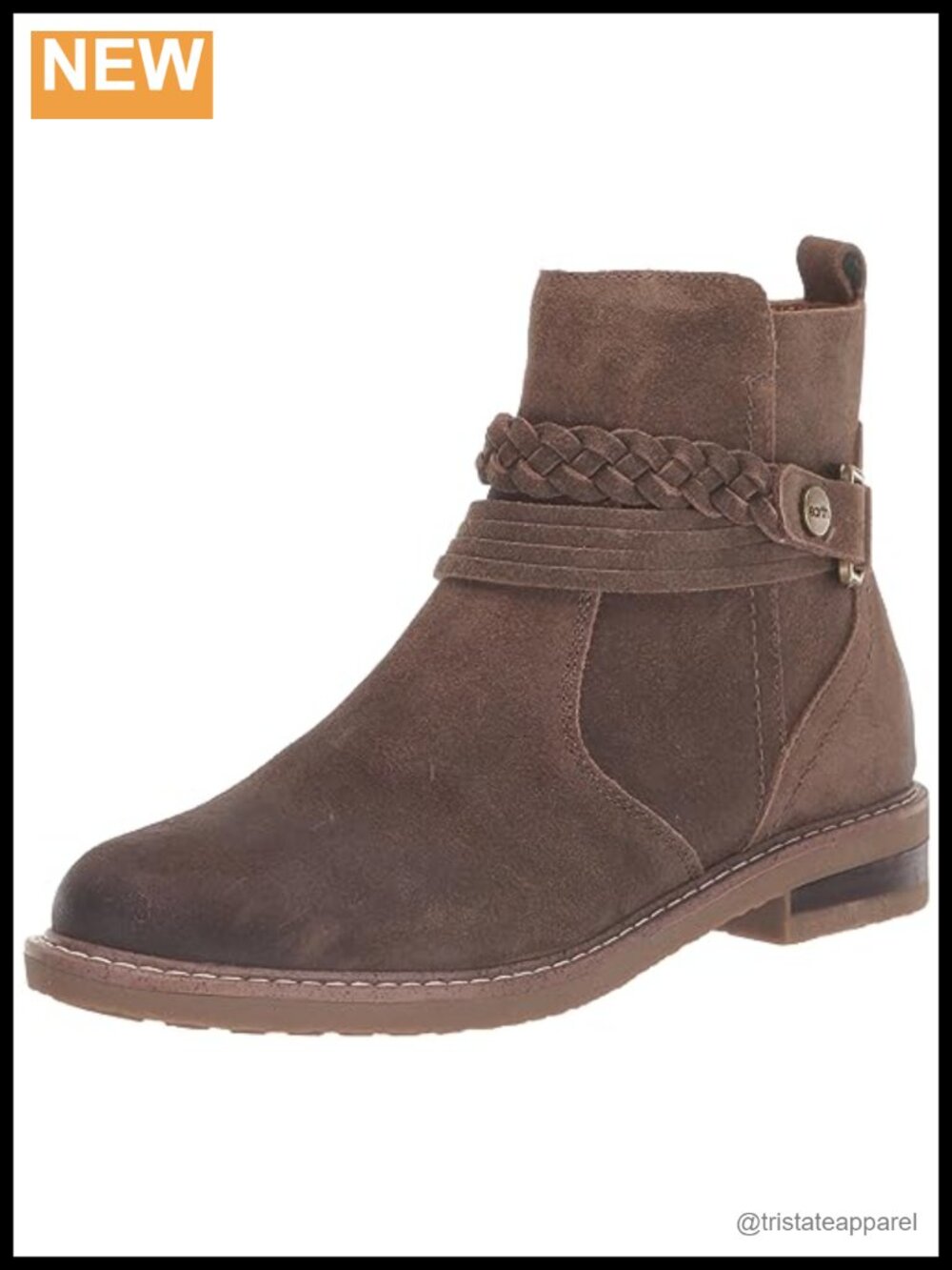 Women's Suede Ankle Booties Block Heel Zip Casual Comfortable